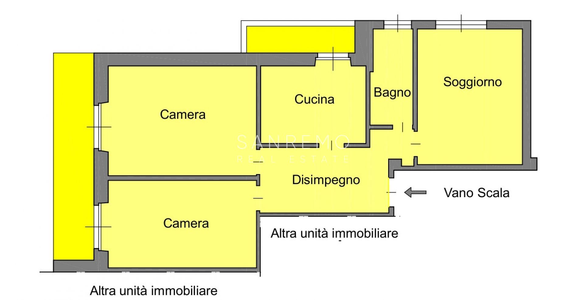 Trilocale con terrazzo e piacevole vista mare